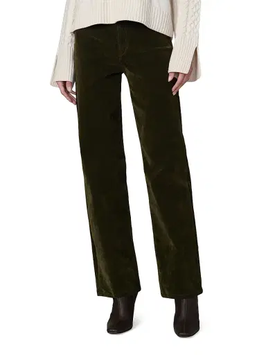 Joe's Jeans Women's Margot Straight-Leg Velvet Pants - Olive | Thumbnail 3 Joe's Jeans Women's Margot Straight-Leg Velvet Pants - Olive | Thumbnail 3