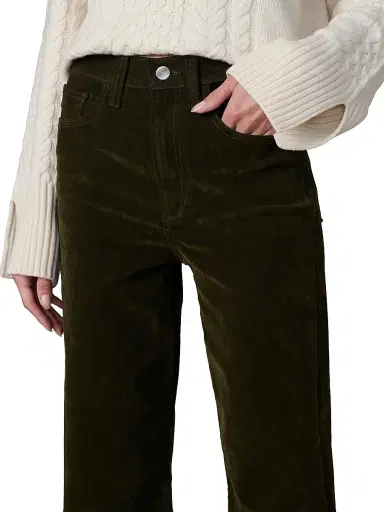 Joe's Jeans Women's Margot Straight-Leg Velvet Pants - Olive | Thumbnail 6 Joe's Jeans Women's Margot Straight-Leg Velvet Pants - Olive | Thumbnail 6