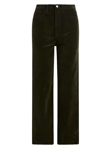 Joe's Jeans Women's Margot Straight-Leg Velvet Pants - Olive | Thumbnail 1 Joe's Jeans Women's Margot Straight-Leg Velvet Pants - Olive | Thumbnail 1