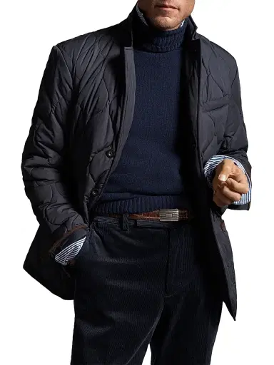 Polo Ralph Lauren Men's Eastham Quilted Button-Front Field Jacket - Collection Navy | Thumbnail 8 Polo Ralph Lauren Men's Eastham Quilted Button-Front Field Jacket - Collection Navy | Thumbnail 8