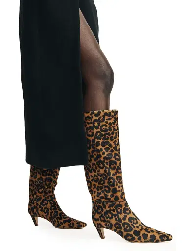 Reformation Women's Remy 50MM Leopard-Print Leather Knee-High Boots - Leopard Haircalf - Size 6 | Thumbnail 4 Reformation Women's Remy 50MM Leopard-Print Leather Knee-High Boots - Leopard Haircalf - Size 6 | Thumbnail 4