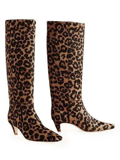 Reformation Women's Remy 50MM Leopard-Print Leather Knee-High Boots - Leopard Haircalf - Size 6 | Thumbnail 1 Reformation Women's Remy 50MM Leopard-Print Leather Knee-High Boots - Leopard Haircalf - Size 6 | Thumbnail 1