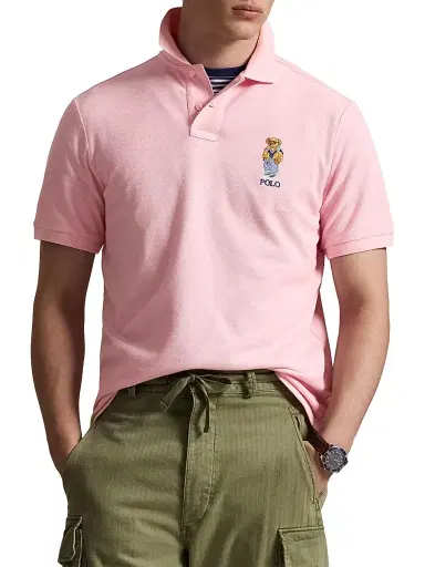 Polo Ralph Lauren Men's Logo Cotton Jersey T-Shirt - Garden Pink Summer Bear | Thumbnail 3 Polo Ralph Lauren Men's Logo Cotton Jersey T-Shirt - Garden Pink Summer Bear | Thumbnail 3
