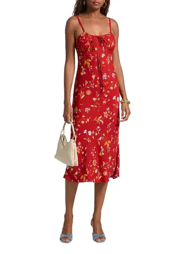 Reformation Women's Camira Crepe Midi-Dress | Thumbnail 3 Reformation Women's Camira Crepe Midi-Dress | Thumbnail 3