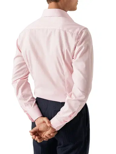 Eton Men's Cotton-Twill Contemporary-Fit Dress Shirt - Pink - Size 18.5 | Thumbnail 4 Eton Men's Cotton-Twill Contemporary-Fit Dress Shirt - Pink - Size 18.5 | Thumbnail 4