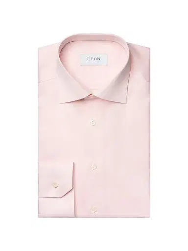 Eton Men's Cotton-Twill Contemporary-Fit Dress Shirt - Pink - Size 18.5 | Thumbnail 1 Eton Men's Cotton-Twill Contemporary-Fit Dress Shirt - Pink - Size 18.5 | Thumbnail 1