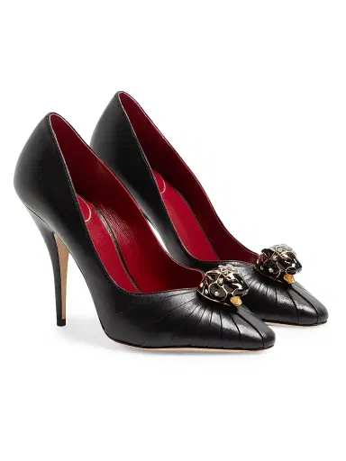 Valentino Garavani Women's Panthea Goatskin 105MM Pumps - Red | Thumbnail 16 Valentino Garavani Women's Panthea Goatskin 105MM Pumps - Red | Thumbnail 16