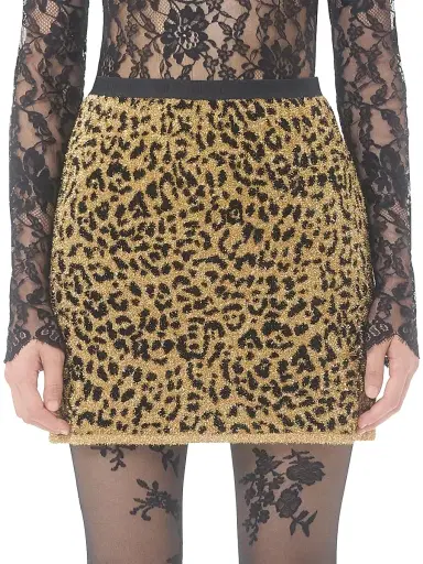 Valentino Garavani Women's Jacquard Animal Print Lurex Knit Skirt - Animal Print - Size Medium | Thumbnail 2 Valentino Garavani Women's Jacquard Animal Print Lurex Knit Skirt - Animal Print - Size Medium | Thumbnail 2