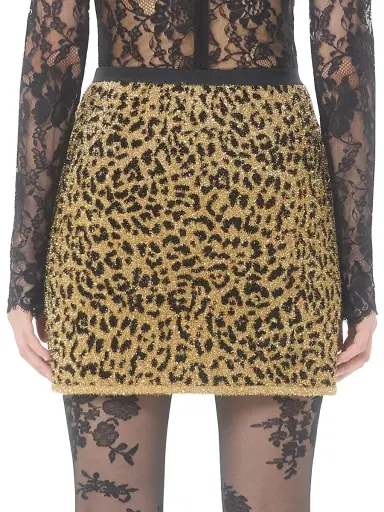 Valentino Garavani Women's Jacquard Animal Print Lurex Knit Skirt - Animal Print - Size Medium | Thumbnail 4 Valentino Garavani Women's Jacquard Animal Print Lurex Knit Skirt - Animal Print - Size Medium | Thumbnail 4