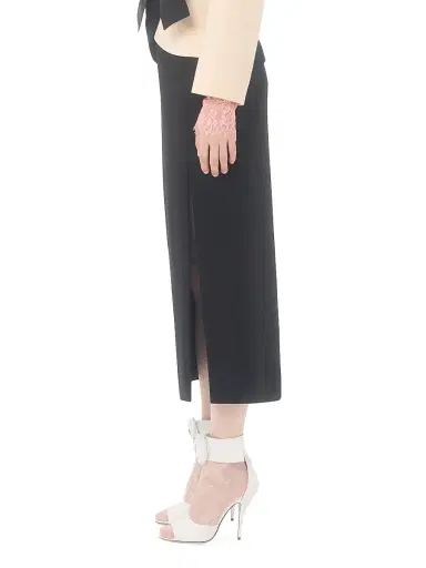 Valentino Garavani Women's Wool Crepe Midi Skirt - Black | Thumbnail 3 Valentino Garavani Women's Wool Crepe Midi Skirt - Black | Thumbnail 3
