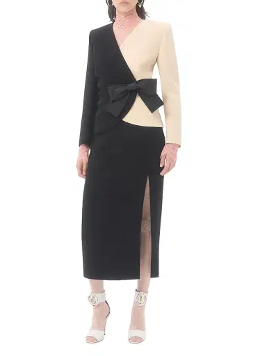 Valentino Garavani Women's Wool Crepe Midi Skirt - Black | Thumbnail 6 Valentino Garavani Women's Wool Crepe Midi Skirt - Black | Thumbnail 6
