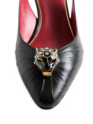Valentino Garavani Women's Panthea Goatskin 55MM Pumps - Black | Thumbnail 5 Valentino Garavani Women's Panthea Goatskin 55MM Pumps - Black | Thumbnail 5