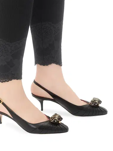 Valentino Garavani Women's Panthea Goatskin 55MM Pumps - Black | Thumbnail 6 Valentino Garavani Women's Panthea Goatskin 55MM Pumps - Black | Thumbnail 6