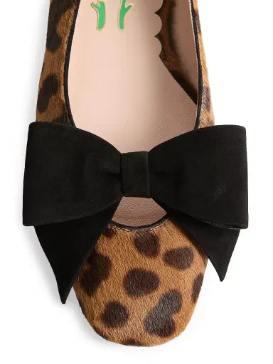 Valentino Garavani Women's Bowow Ballerinas in Pony-Effect Calfskin - Animal Print | Thumbnail 5 Valentino Garavani Women's Bowow Ballerinas in Pony-Effect Calfskin - Animal Print | Thumbnail 5