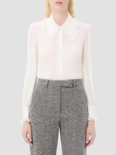Valentino Garavani Women's Crepe De Chine Shirt - | Thumbnail 2 Valentino Garavani Women's Crepe De Chine Shirt - | Thumbnail 2