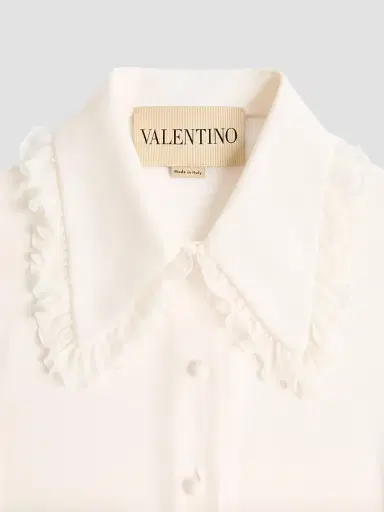 Valentino Garavani Women's Crepe De Chine Shirt - | Thumbnail 6 Valentino Garavani Women's Crepe De Chine Shirt - | Thumbnail 6