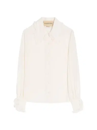 Valentino Garavani Women's Crepe De Chine Shirt - | Thumbnail 1 Valentino Garavani Women's Crepe De Chine Shirt - | Thumbnail 1