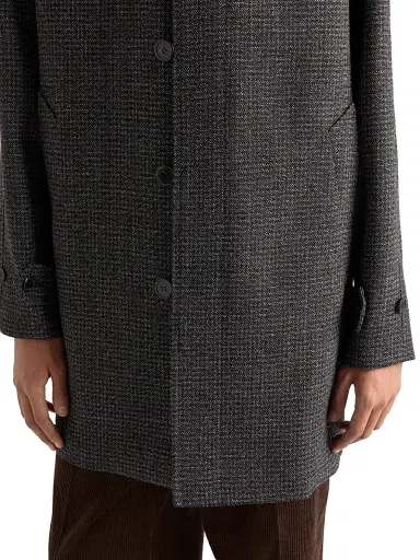 Prada Men's Wool Coat - Black | Thumbnail 6 Prada Men's Wool Coat - Black | Thumbnail 6