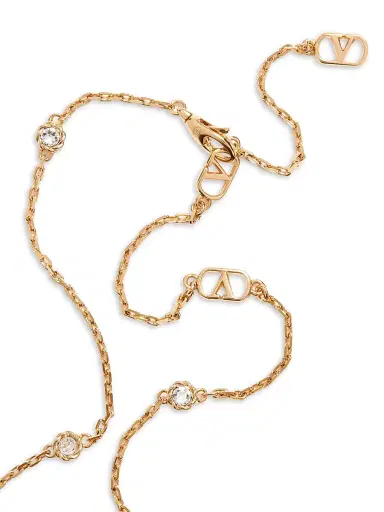 Valentino Garavani Women's Cherryfic Necklace in Metal and Swarovski Crystals - Gold Crystal | Thumbnail 5 Valentino Garavani Women's Cherryfic Necklace in Metal and Swarovski Crystals - Gold Crystal | Thumbnail 5