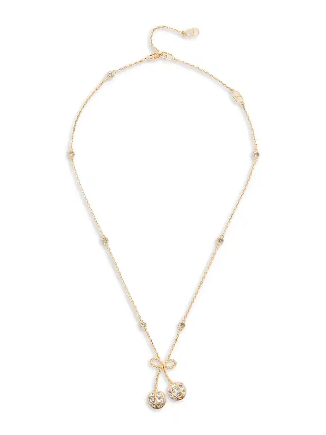 Women's Cherryfic Necklace in Metal and Swarovski Crystals - Gold Crystal Women's Cherryfic Necklace in Metal and Swarovski Crystals - Gold Crystal