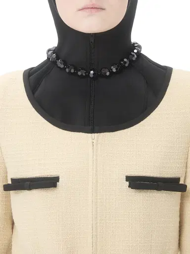 Valentino Garavani Women's Plain Wool Tweed Jacket - Almond Black - Size 8 | Thumbnail 5 Valentino Garavani Women's Plain Wool Tweed Jacket - Almond Black - Size 8 | Thumbnail 5