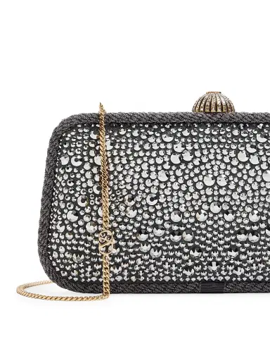 Valentino Garavani Women's Carry Secrets Minaudiere Clutch with Rhinestones - Crystal | Thumbnail 8 Valentino Garavani Women's Carry Secrets Minaudiere Clutch with Rhinestones - Crystal | Thumbnail 8