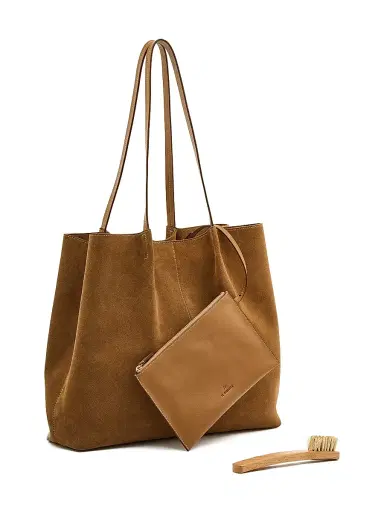Il Bisonte Women's Nina Suede Tote Bag - Gianduia | Thumbnail 4 Il Bisonte Women's Nina Suede Tote Bag - Gianduia | Thumbnail 4