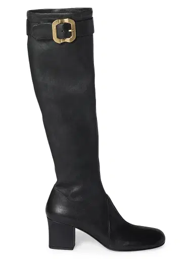 Miu Miu Women's Nappa Leather Boots with Buckle - Black - Size 10 | Thumbnail 1 Miu Miu Women's Nappa Leather Boots with Buckle - Black - Size 10 | Thumbnail 1