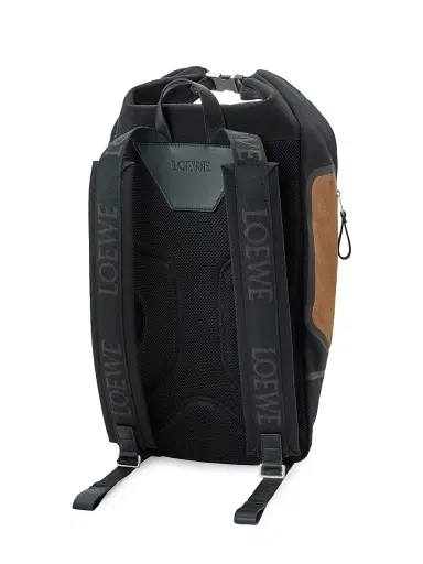 Loewe Men's Roll Top Backpack - Black Dark Gold | Thumbnail 3 Loewe Men's Roll Top Backpack - Black Dark Gold | Thumbnail 3