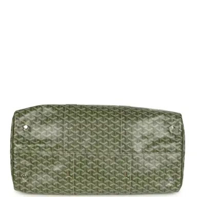 goyard Goyard Boston 50 Bag Khaki Goyardine Canvas & Cervon Calfskin Palladium Hardware | Thumbnail 6 goyard Goyard Boston 50 Bag Khaki Goyardine Canvas & Cervon Calfskin Palladium Hardware | Thumbnail 6