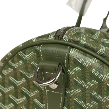 goyard Goyard Boston 50 Bag Khaki Goyardine Canvas & Cervon Calfskin Palladium Hardware | Thumbnail 7 goyard Goyard Boston 50 Bag Khaki Goyardine Canvas & Cervon Calfskin Palladium Hardware | Thumbnail 7