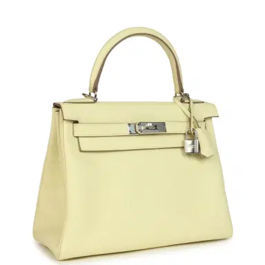 HERMÈS Hermes Kelly Retourne 28 Jaune Milton Clemence Palladium Hardware | Thumbnail 2 HERMÈS Hermes Kelly Retourne 28 Jaune Milton Clemence Palladium Hardware | Thumbnail 2