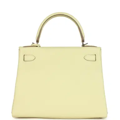 HERMÈS Hermes Kelly Retourne 28 Jaune Milton Clemence Palladium Hardware | Thumbnail 4 HERMÈS Hermes Kelly Retourne 28 Jaune Milton Clemence Palladium Hardware | Thumbnail 4