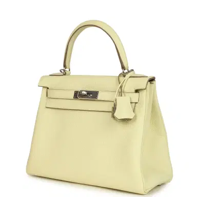 HERMÈS Hermes Kelly Retourne 28 Jaune Milton Clemence Palladium Hardware | Thumbnail 5 HERMÈS Hermes Kelly Retourne 28 Jaune Milton Clemence Palladium Hardware | Thumbnail 5