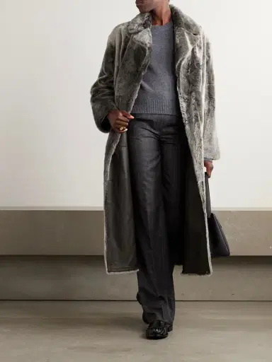 Yves Salomon Double-breasted Shearling Coat | Thumbnail 2 Yves Salomon Double-breasted Shearling Coat | Thumbnail 2