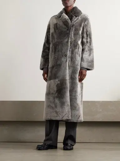 Yves Salomon Double-breasted Shearling Coat | Thumbnail 3 Yves Salomon Double-breasted Shearling Coat | Thumbnail 3