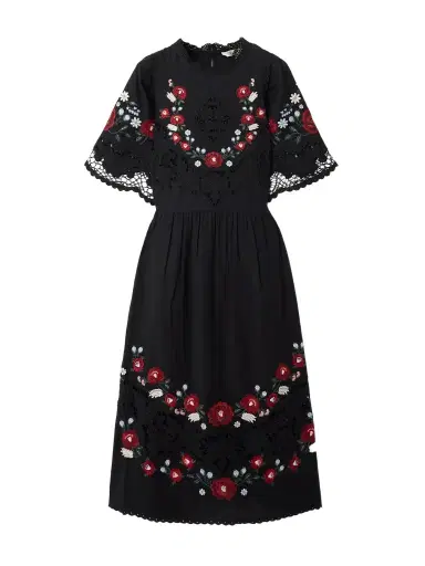 Sea Rosaline Embroidered Broderie Anglaise Cotton And Linen-blend Midi Dress | Thumbnail 1 Sea Rosaline Embroidered Broderie Anglaise Cotton And Linen-blend Midi Dress | Thumbnail 1