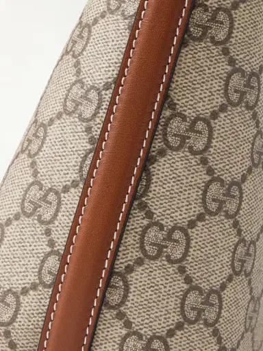 Gucci Gg Emblem Mini Leather-trimmed Printed Coated-canvas Shoulder Bag | Thumbnail 4 Gucci Gg Emblem Mini Leather-trimmed Printed Coated-canvas Shoulder Bag | Thumbnail 4