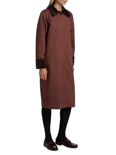 Rails Women's Levy Corduroy-Trimmed Long Coat - Raisin | Thumbnail 4 Rails Women's Levy Corduroy-Trimmed Long Coat - Raisin | Thumbnail 4