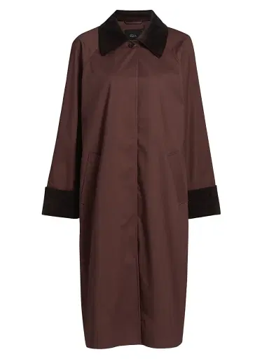 Rails Women's Levy Corduroy-Trimmed Long Coat - Raisin | Thumbnail 1 Rails Women's Levy Corduroy-Trimmed Long Coat - Raisin | Thumbnail 1