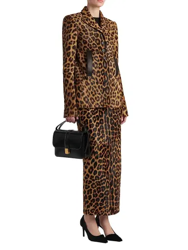 Khaite Women's Saraphina Leopard-Print Calf Hair Jacket - Leopard | Thumbnail 2 Khaite Women's Saraphina Leopard-Print Calf Hair Jacket - Leopard | Thumbnail 2