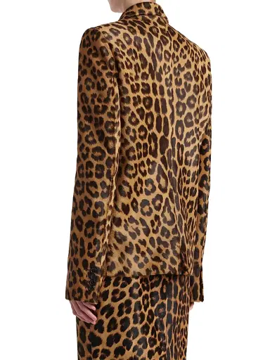 Khaite Women's Saraphina Leopard-Print Calf Hair Jacket - Leopard | Thumbnail 4 Khaite Women's Saraphina Leopard-Print Calf Hair Jacket - Leopard | Thumbnail 4