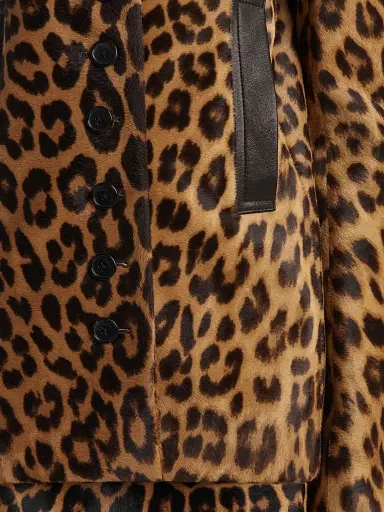 Khaite Women's Saraphina Leopard-Print Calf Hair Jacket - Leopard | Thumbnail 5 Khaite Women's Saraphina Leopard-Print Calf Hair Jacket - Leopard | Thumbnail 5
