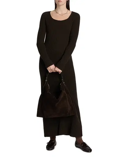 Guest in Residence Women's Ribbed Cashmere Maxi Dress - Burnt Cocoa | Thumbnail 2 Guest in Residence Women's Ribbed Cashmere Maxi Dress - Burnt Cocoa | Thumbnail 2