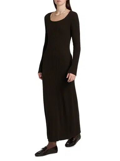Guest in Residence Women's Ribbed Cashmere Maxi Dress - Burnt Cocoa | Thumbnail 4 Guest in Residence Women's Ribbed Cashmere Maxi Dress - Burnt Cocoa | Thumbnail 4