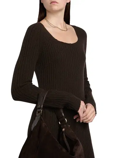Guest in Residence Women's Ribbed Cashmere Maxi Dress - Burnt Cocoa | Thumbnail 6 Guest in Residence Women's Ribbed Cashmere Maxi Dress - Burnt Cocoa | Thumbnail 6
