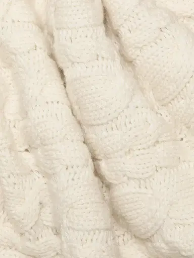 Guest In Residence Women's Cable-Knit Wool-Cashmere Turtleneck Sweater - Cream | Thumbnail 7 Guest In Residence Women's Cable-Knit Wool-Cashmere Turtleneck Sweater - Cream | Thumbnail 7