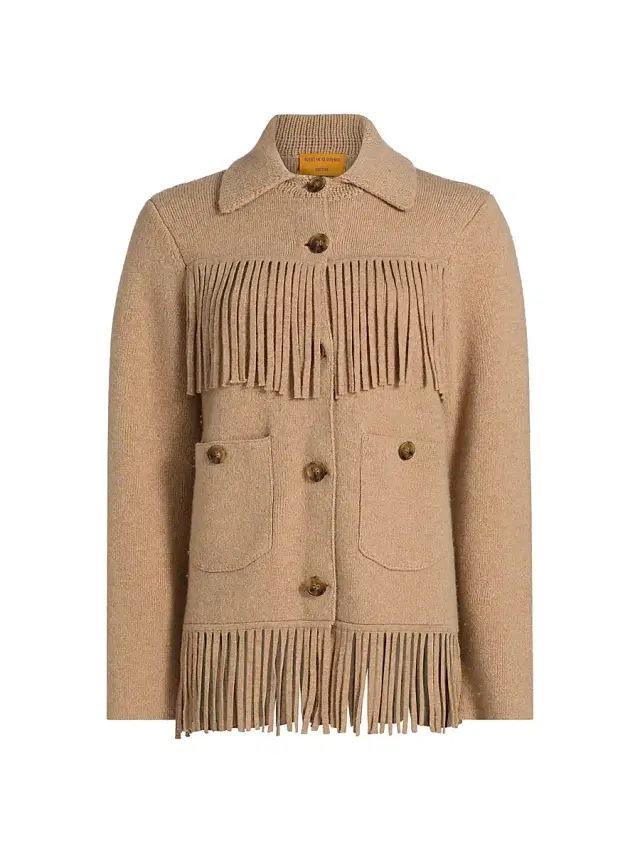 Guest in Residence Women's Western Fringe Wool-Cashmere Jacket - Dune