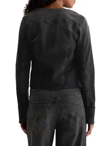 AG Jeans Women's Robyn Collarless Denim Jacket - Nebula | Thumbnail 6 AG Jeans Women's Robyn Collarless Denim Jacket - Nebula | Thumbnail 6