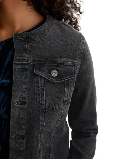 AG Jeans Women's Robyn Collarless Denim Jacket - Nebula | Thumbnail 8 AG Jeans Women's Robyn Collarless Denim Jacket - Nebula | Thumbnail 8